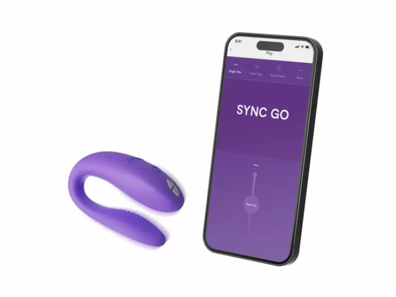 Вибратор для пар We-Vibe Sync Go, управление через приложение, 7,5 см, фиолетовый