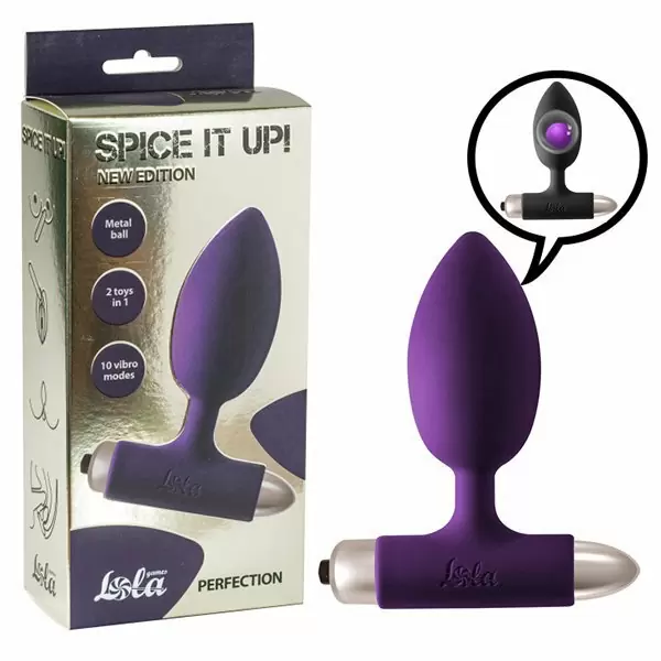 Анальная пробка с вибрацией Spice it up New Edition Perfection Ultraviolet 8014-04lola
