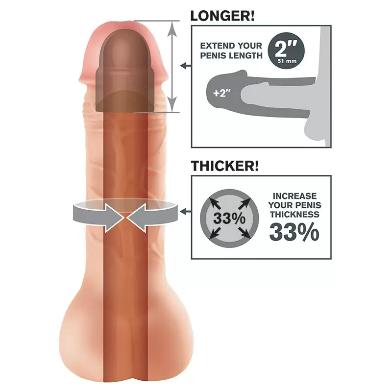 Насадка увеличитель Ass-Fucker Extension с основанием в виде попки – телесная	