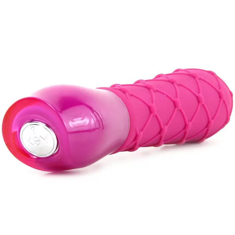 Эргономичный вибратор с кружевным рельефом Ceres Lace - Pink