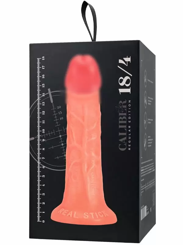 Реалистичный фаллоимитатор TOYFA RealStick CALIBER, 18 см, ПВХ