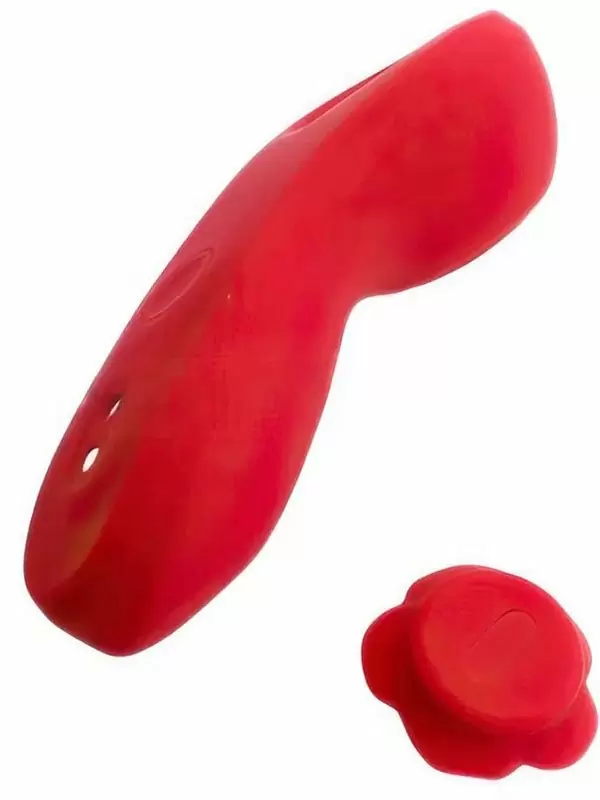 Носимый вибростимулятор-вкладка Magic Motion Funtown Caleo, управление с приложения, силикон, красный | Он и Она 18+