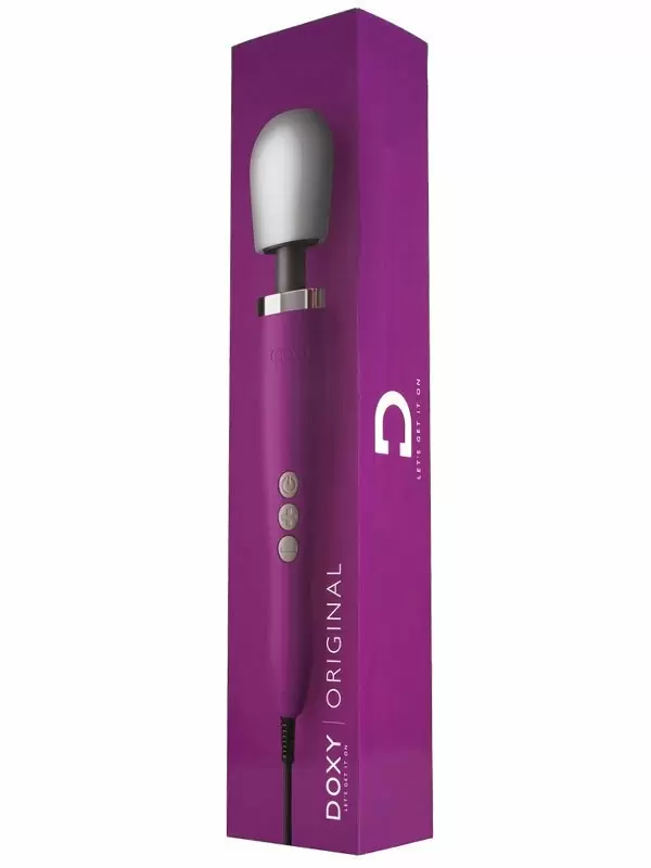 Мощный вибратор Doxy Original, 37 см, силикон, фиолетовый