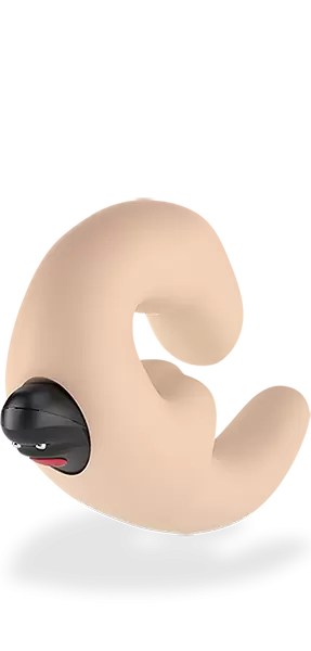 Анатомический страпон Fun Factory Sharevibe, безремневой, со съемной вибропулей, 22 см, бежевый