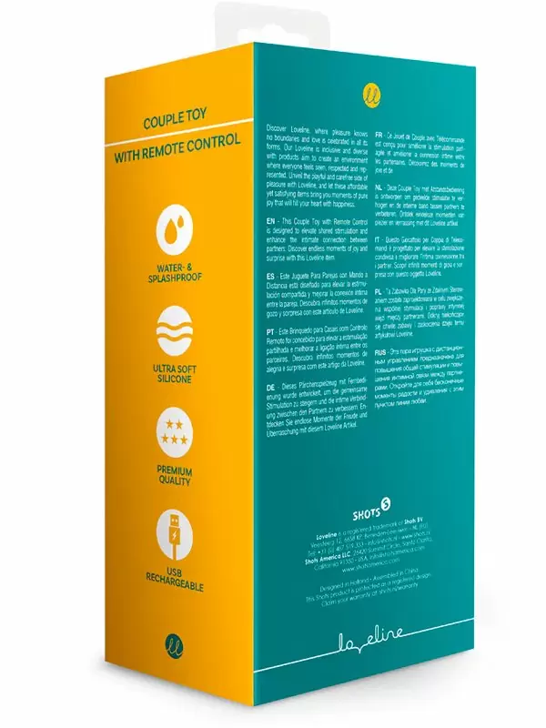 Парный вибратор Couple Toy with Remote Control, с пультом Д/У, 10 см, 10 скоростей, бирюзовый