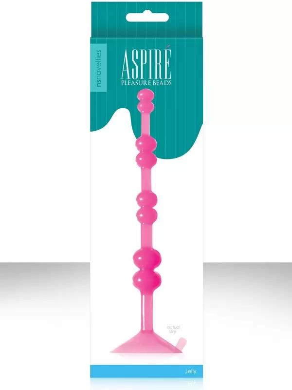 Анальная елочка на присоске Aspire Pleasure Beads - Pink