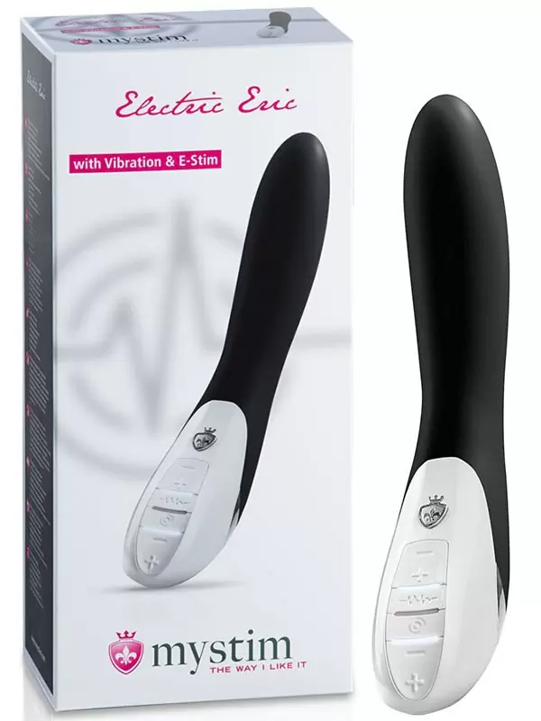 Вибромассажер с электростимуляцией Electric Eric классический – черный