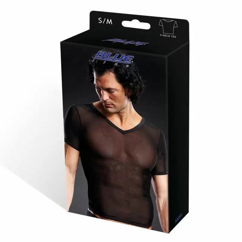 Черная футболка BlueLine из сетки – S/M