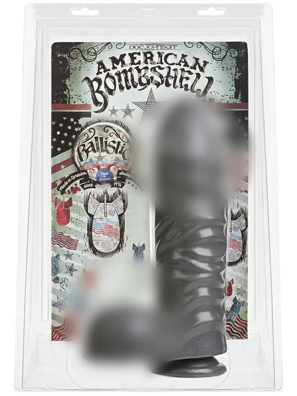 Большой фаллоимитатор Bombshell Ballistic – серый	