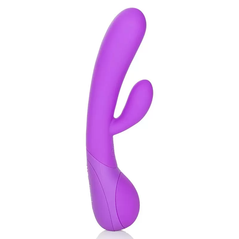 Изогнутый вибратор-кролик Impress “g”, 21 см, 12 режимов, силикон,  фиолетовый