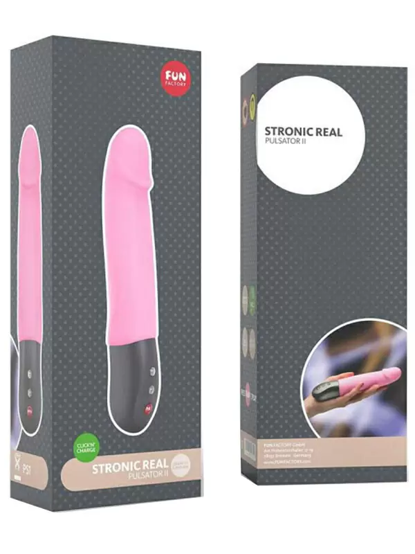Перезаряжаемый пульсатор Fun Factory Stronic Real, с реалистичной головкой, 7 скоростей, розовый