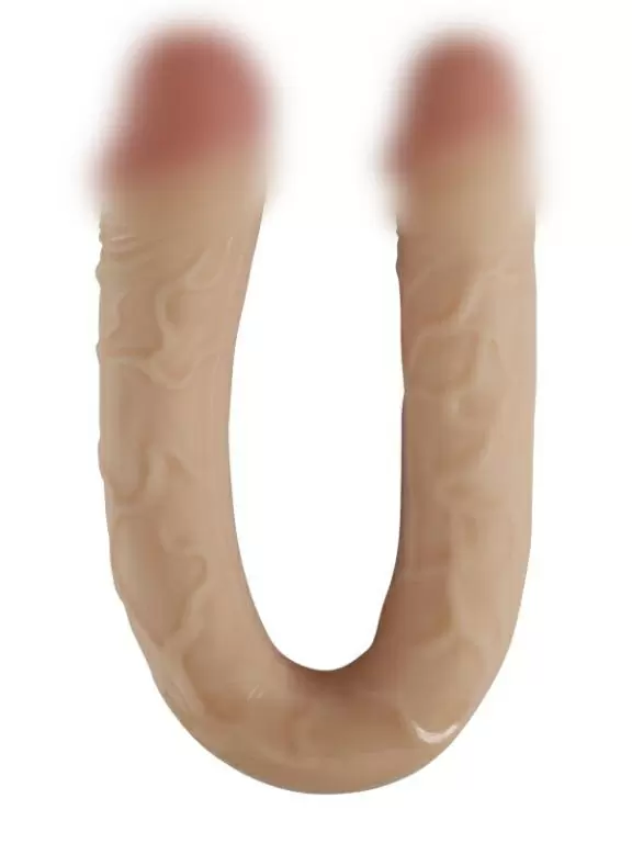 Реалистичный двусторонний фаллоимитатор REAL, 46 см, диаметр 4 см, ПВХ, телесный