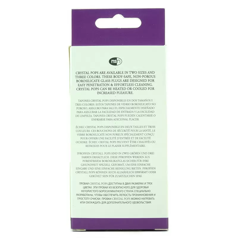 Анальный стимулятор Crystal Pops Large из стекла – прозрачный