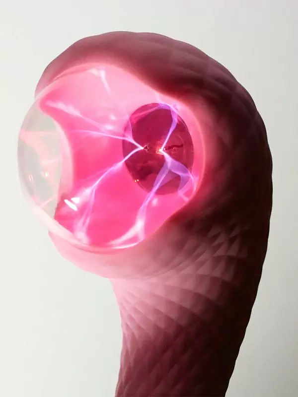 Изогнутый вибратор Youvic, 18 см, 10 режимов, со стеклянным шаром, розовый