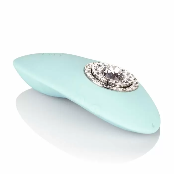 Элегантный вибратор Calexotics Pave Grace - голубой