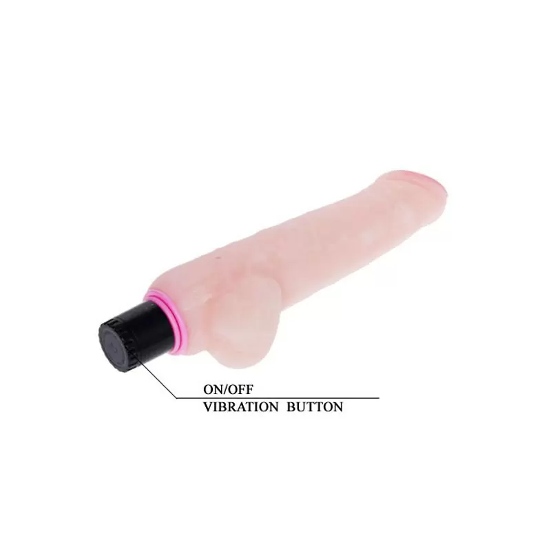 Фаллос-вибратор с яичками The Realistic Cock – телесный