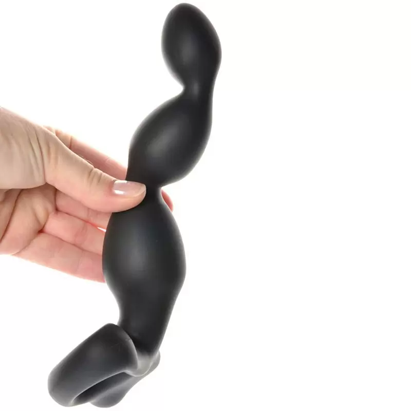 Рельефный электростимулятор простаты Big Bend-it гибкий – черный