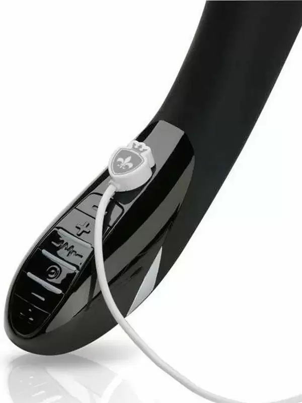 Изогнутый вибратор Mystim Electric Eric с электростимуляцией, 27 см, черный