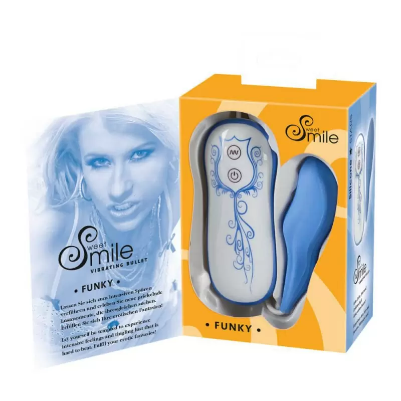 Виброяйцо Smile Funky - голубой