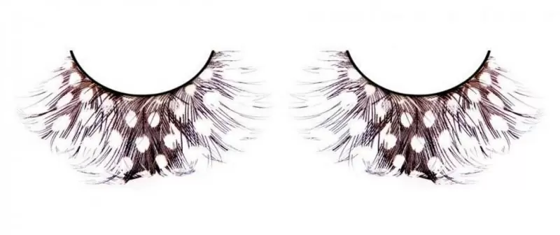 Ресницы перьевые Baci Дрофа – коричневый с белым