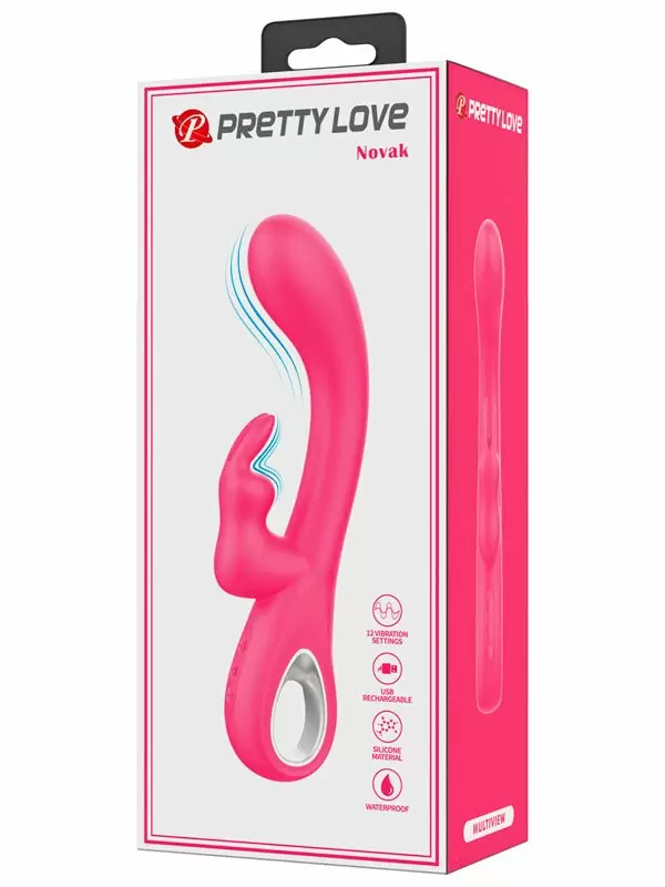Вибратор-кролик Baile Novak, 12 режимов, со стимуляцией зоны G, 19,8 см