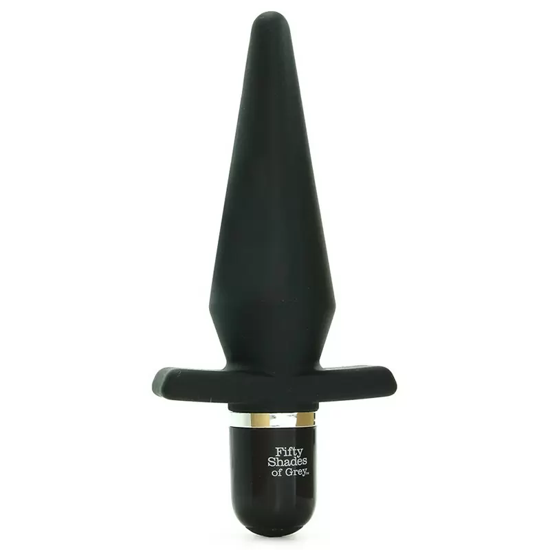 Анальная пробка Delicious Fullness Vibrating Butt Plug с вибрацией – черная	