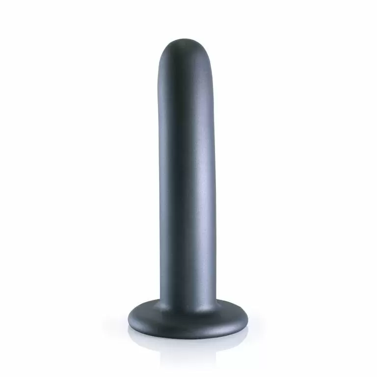Нереалистичный фаллоимитатор Smooth G-Spot, 14,5 см, силикон, серый 