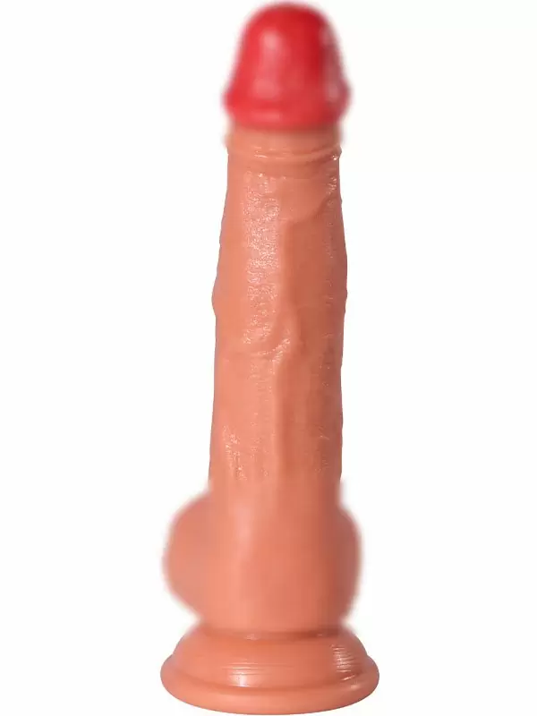 Реалистичный фаллоимитатор REAL, с пультом Д/У, 20 режимов, 21 см, ТПЕ