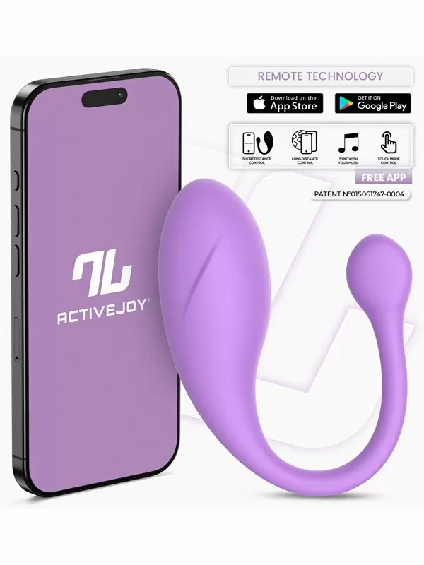 Интерактивное виброяйцо LoveCherry Bulby, 9,7 см, 10 режимов, силикон, управление через приложение, сиреневое