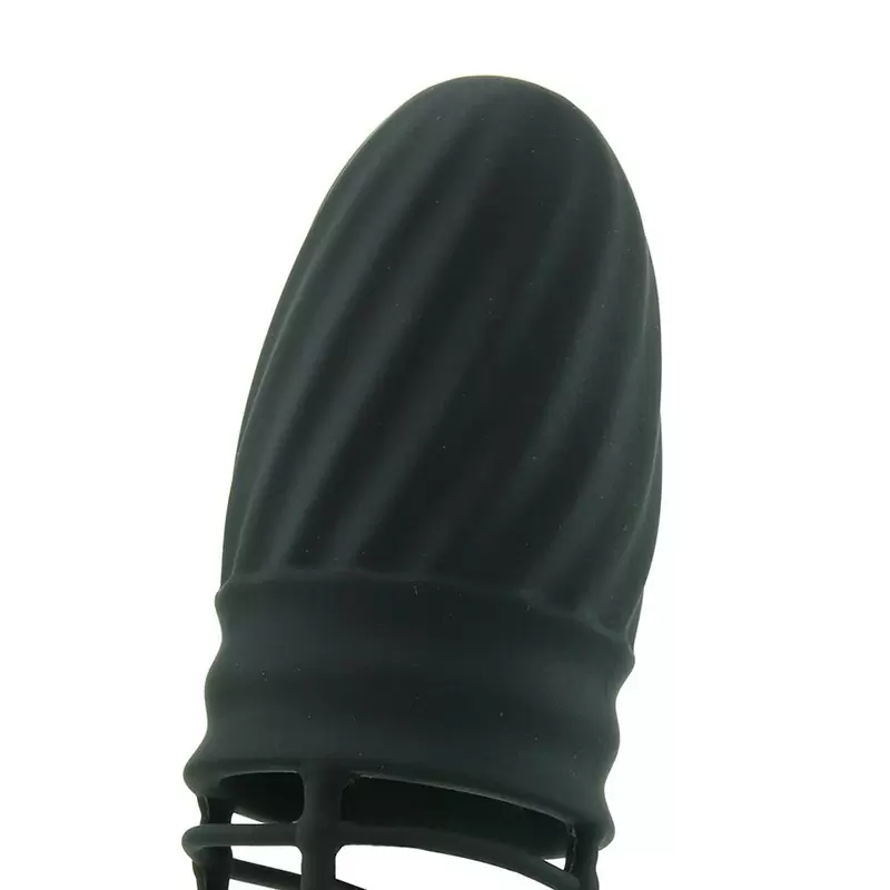 Насадка удлинитель Silicone Gladiator Extension с кольцом на мошонку – черная	