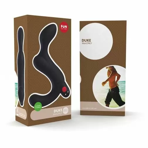 Мощный стимулятор простаты Fun Factory Duke, 5 режимов, 16,8 см, морская волна
