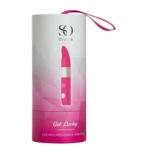 Мини-вибратор So Divine Get Lucky USB Vibrator. Розовый
