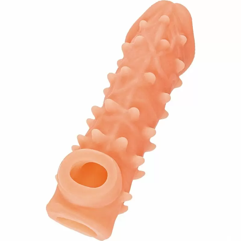 Реалистичная насадка на пенис с бугорками «Cock sleeve» (большая), Kokos