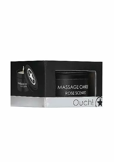 Массажная свеча Massage Candle, с ароматом розы, 4,5 см