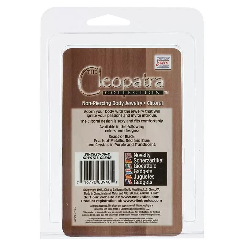 Украшение для половых губ Cleopatra Collection Clitoral Jewelry - прозрачный