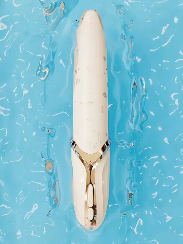 Элегантный вибратор Zalo EVE, 22 см, 6 режимов, с имитацией оральных ласк, функцией нагрева, бежевый