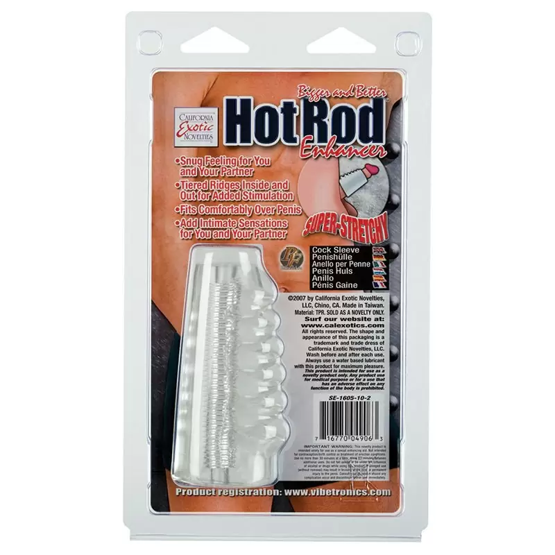 Увеличивающая насадка на пенис Bigger And Better Hot Rod Enhancer – прозрачный