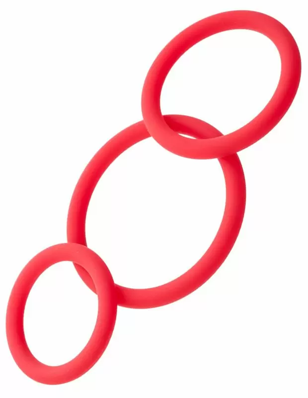 Набор эрекционных колец TOYFA Black&Red – красный