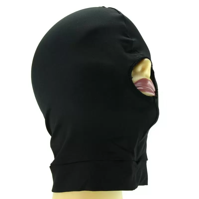 Эластичная маска на голову с отверстием для рта Open Mouth Stretch Hood – черный