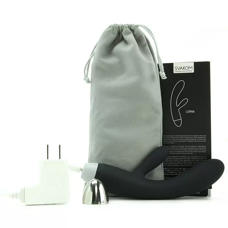 Вибратор Lorna работает от прикосновений, интеллектуальный – черный