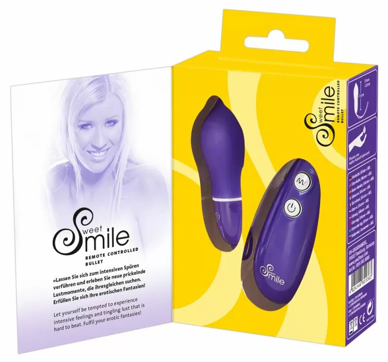 Мультифункциональное беспроводное виброяйцо Sweet Smile -  фиолетовый
