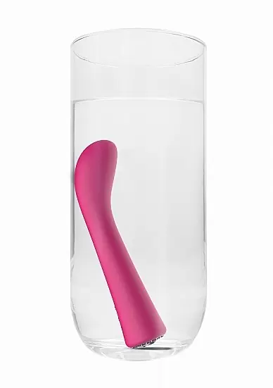 Гибкий вибратор Glimmer, 20,5 см, 10 режимов, силикон, розовый