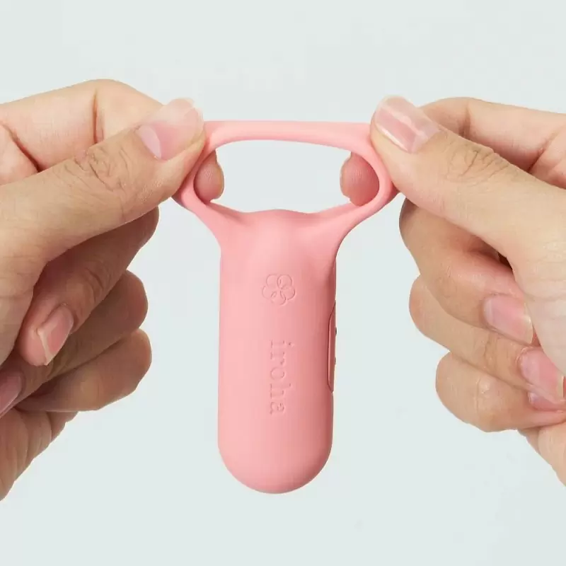Эрекционное кольцо iroha paiRING+ Coral Pink с усиленной вибрацией