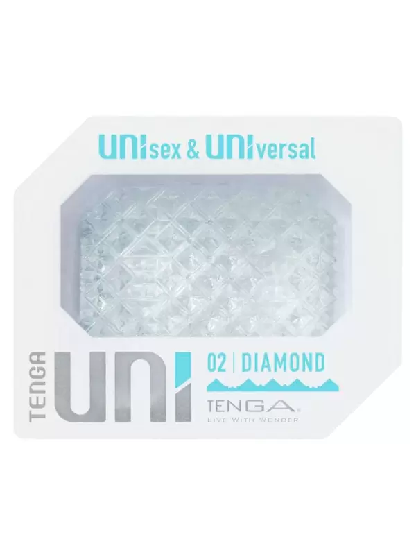 Нереалистичный мастурбатор Tenga Uni Diamond, 5,8 см, ТПЭ, прозрачный
