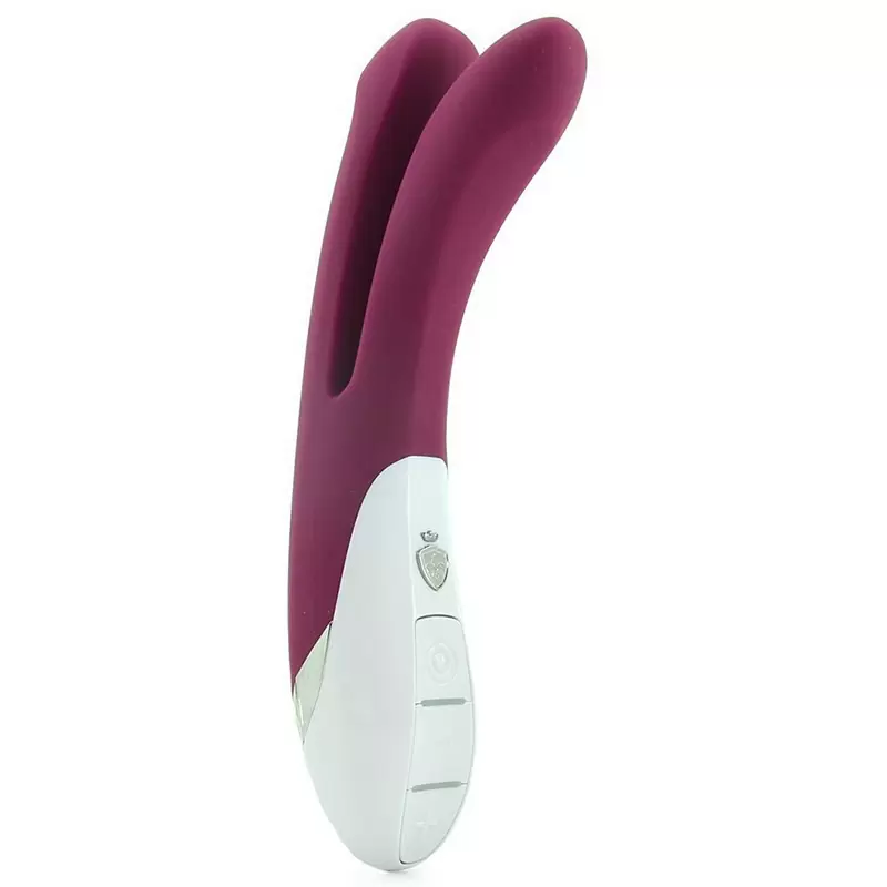 Вибромассажер Bon Aparte для двойного проникновения – виноградный 