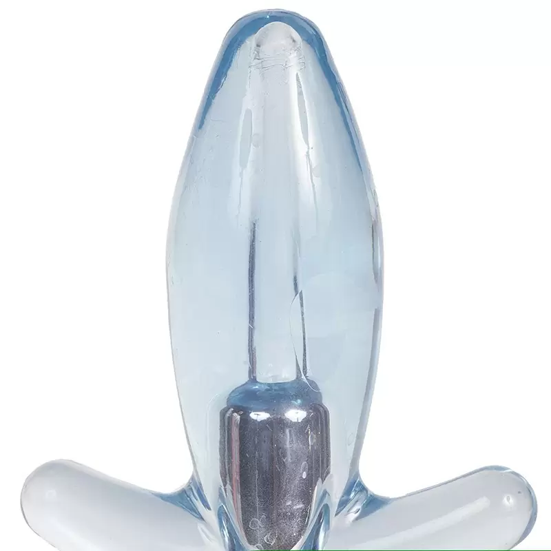 Анальная пробка Butt Plug с вибрацией – голубая