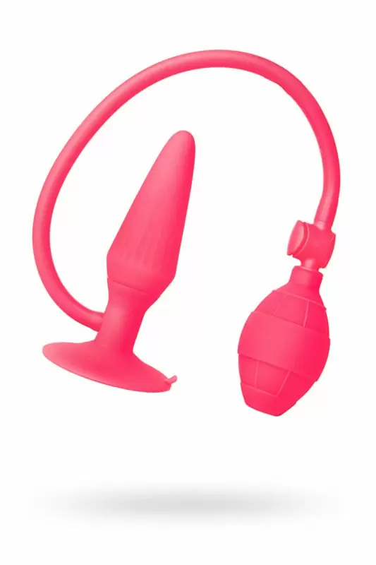 Розовая надувная анальная втулка TOYFA POPO Pleasure - 11 см  