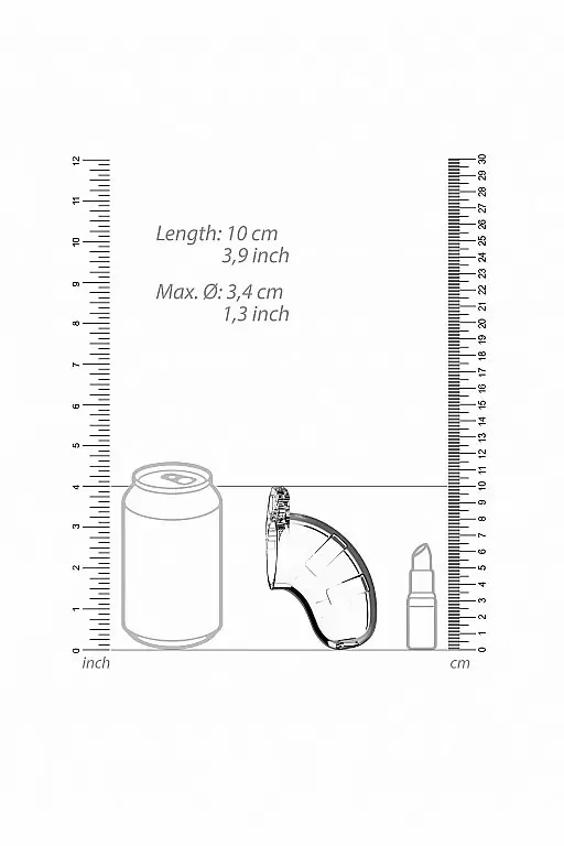 Мужской пояс верности со стимулятором уретры Cock Cage Model 15 Chastity 3.5