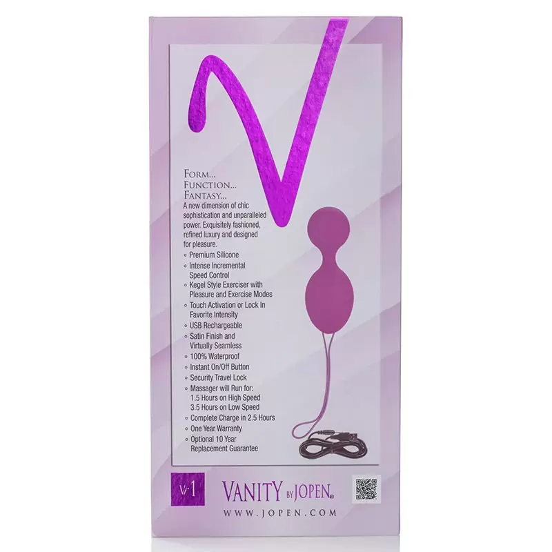 Вагинальные вибро-шарики Vanity Vr1 перезаряжаемые – фиолетовый