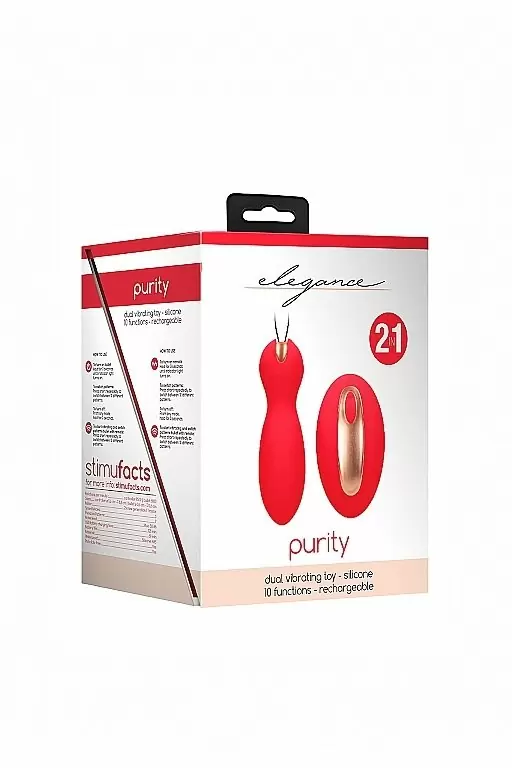 Виброшарики с вибропультом управления Purity (красные)